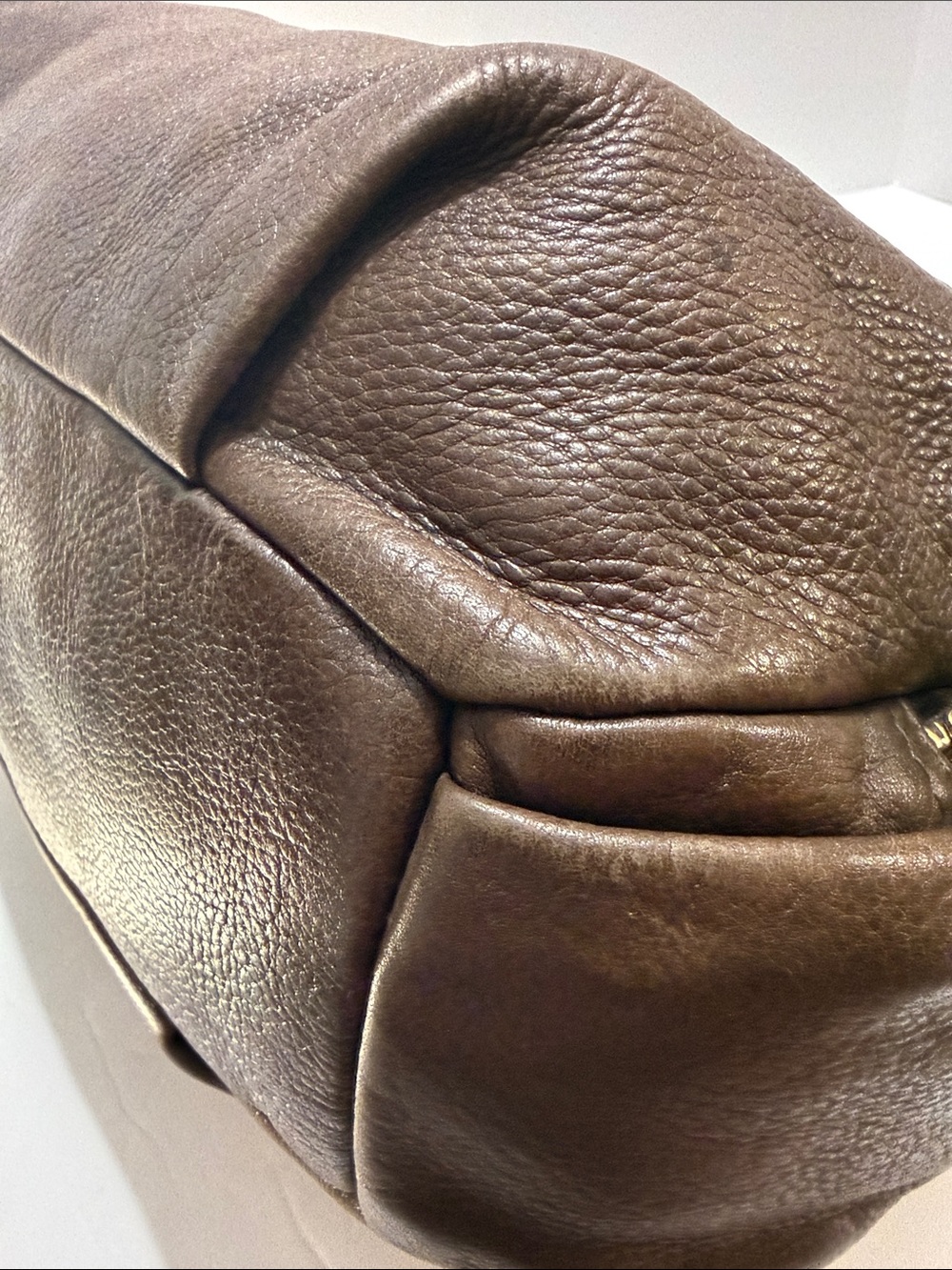 Furla Brown Pebbled Leather Hobo Shoulder Bag - Picture 9 of 15